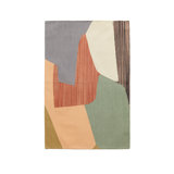 Rectangle Kulfi Abstract Flatweave Cotton Area Rug in Orange/Green