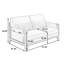 Coussin convertible 51,18 po en polyester blanc cassé-130029828