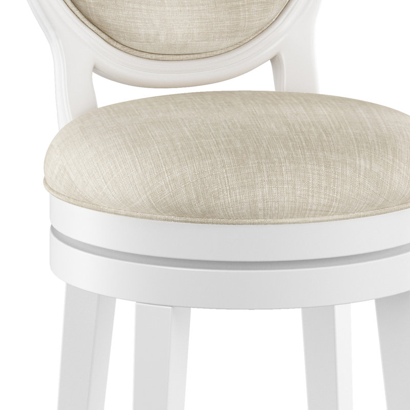 Tabouret pivotant Andranae, Tabouret de bar (siège d'une hauteur de 30,25 po), Blanc