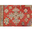 Tapis rouge / brun en laine noué à la main de conception unique 6 pi 1 po x 8 pi 10 po