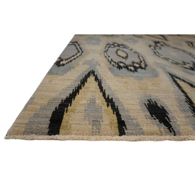 Jazz Hand Knotted Wool Area Rug, Rectangle 8' x 10'