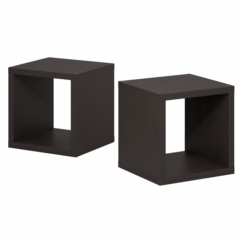 Ensemble de 2 étagères empilables Furinno CUBICLE, Chêne noir foncé