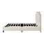 Grand lit tapissier avec tête de lit en velours, sans sommier, bois massif, capacité de poids de 600 lb-1289732179-1289732178