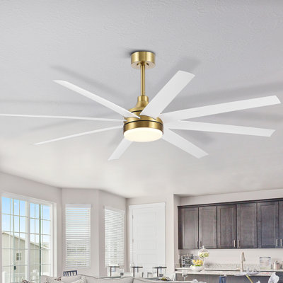 Jamii-Leigh Modern Ceiling Fan with LED Light and Remote