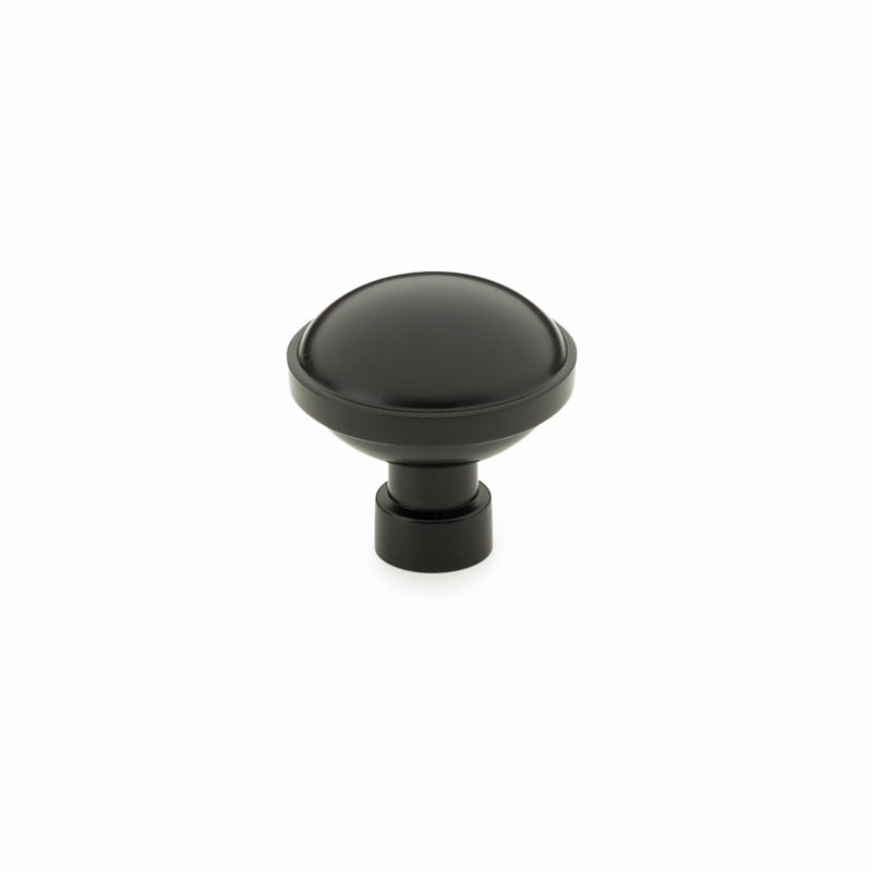 Brandt Circle Knob, Flat Black, 1.25''
