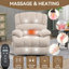 Fauteuil inclinable électrique en chenille de 23 po de large et à dossier haut avec massage par vibration à 8 points et chauffage lombaire-78627601