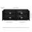 Alston 68" Mid-Century Modern Buffet Table in Black Grain with Adjustable Shelves & Cable Management | Fluted Sideboard for Dining Room-369689014