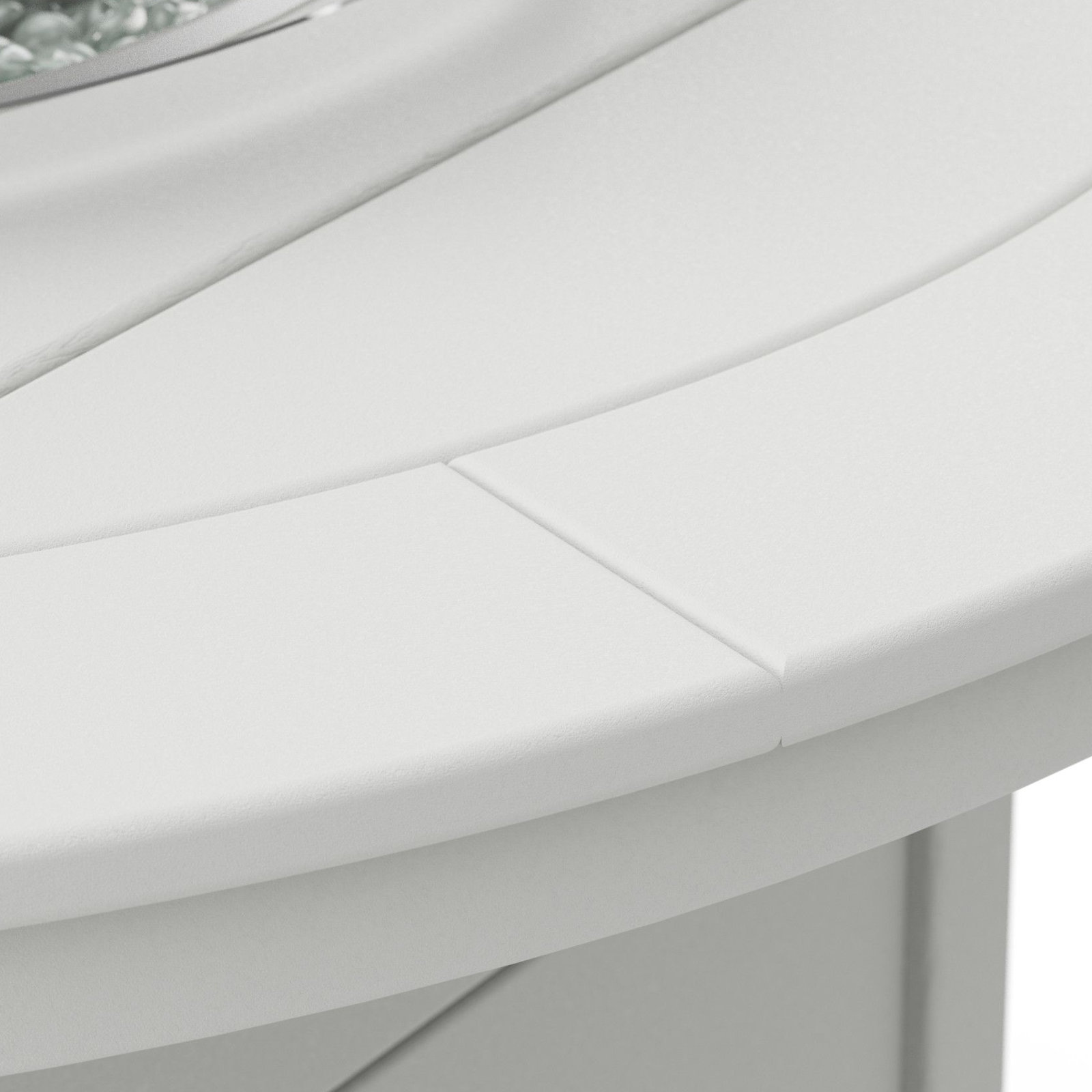 POLYWOOD® Tables Round 48" Fire Pit Table, White