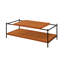 Table basse 2 tablettes Honey Oak