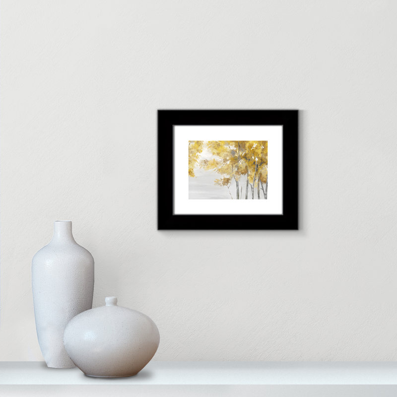 Jaune altruiste - Art encadré autoportant, H 14,5 po x l 16,5 po x P 1,25 po, Cadre noir mat