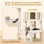  Structure d'escalade pour chat de 51 pouces, arbre à chat à plusieurs niveaux pouvant accueillir 3 à 4 chats, avec condo, poteaux à griffer en sisal et hamac, structure stable et structure d'escalade intérieure peu encombrante.-1331716257