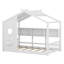 Lit sur pied pour enfant, lit Montessori pour enfants avec tablette de rangement, lit de jeu avec toit-309218278-309218279