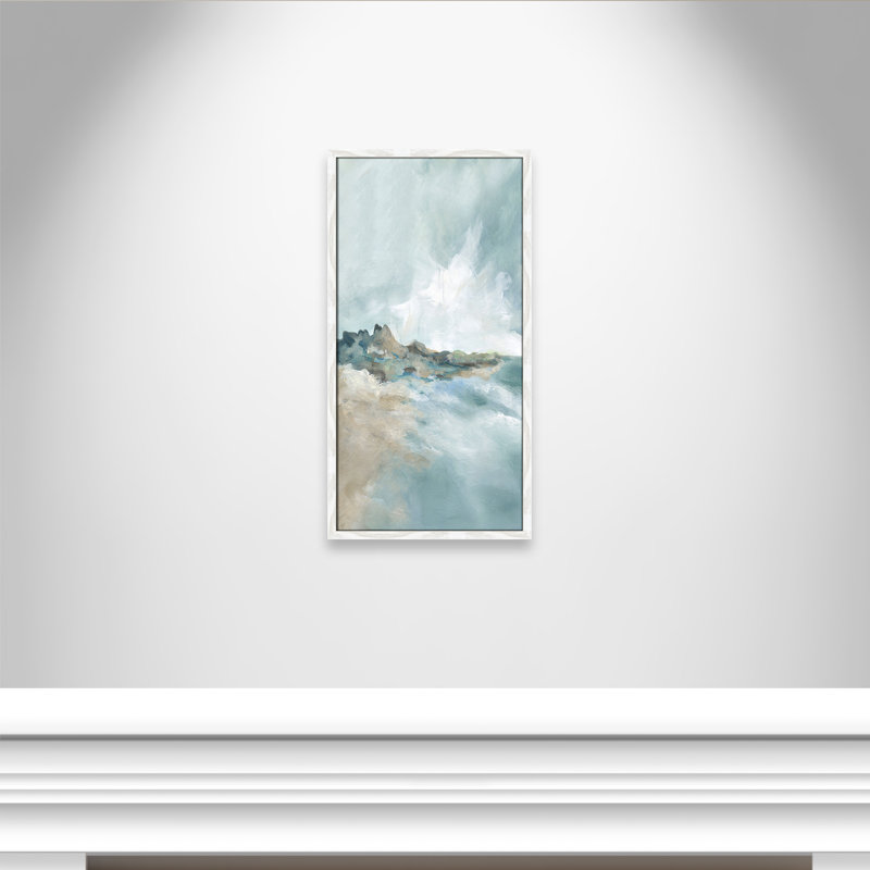Imprimé Sandpoint par Carol Robinson, H 31 po x l 16 po x P 0,75 po, Reproduction encadrée sans passe-partout, Blanc