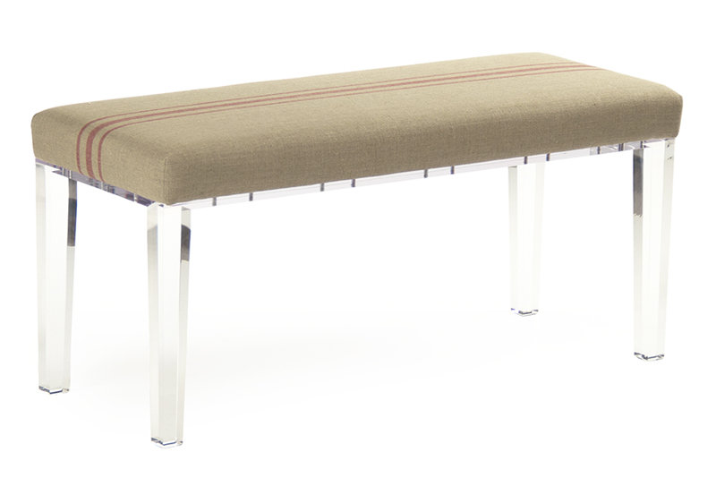 Banc rembourré Emma, Rouge