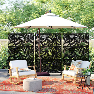 6 ft. H x 4 ft. W Fence Divider Metal Privacy Screen by MAYEERTY