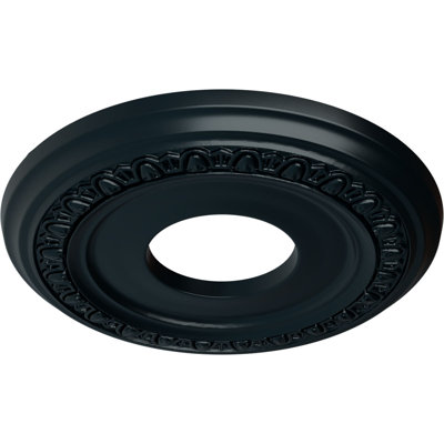 Endurathane Jackson Ceiling Medallion, 12 1/4"OD x 4"ID x 1 1/8"P (Fits Canopies up to 7 3/8"), Hand-Painted Night Shade Finish