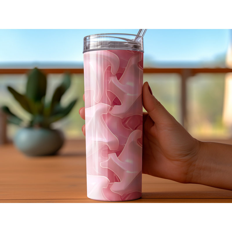 Choose Handmade Tumblers 591ml Vacuum Insulated Stainless Steel (18/8) Travel Tumbler with Straw