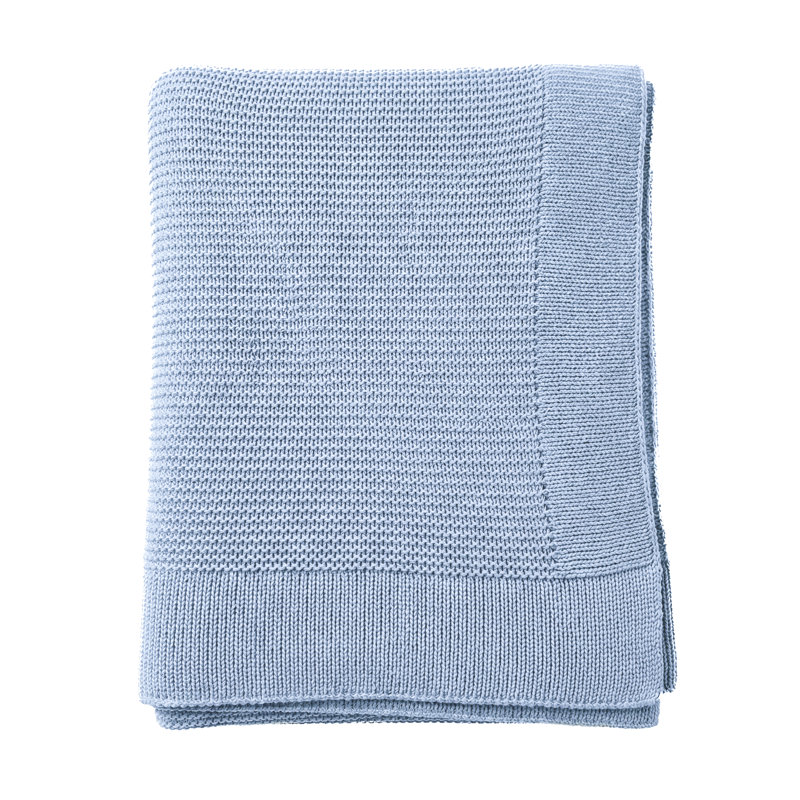 Harbor Knit Throw, Coastal Blue