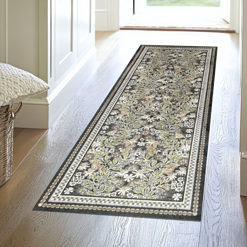 Tapis de couloir une pièce Woodlands Midnight, L 28 po x L 75 po