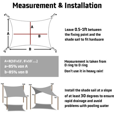 Waterproof Rectangle Shade Sail