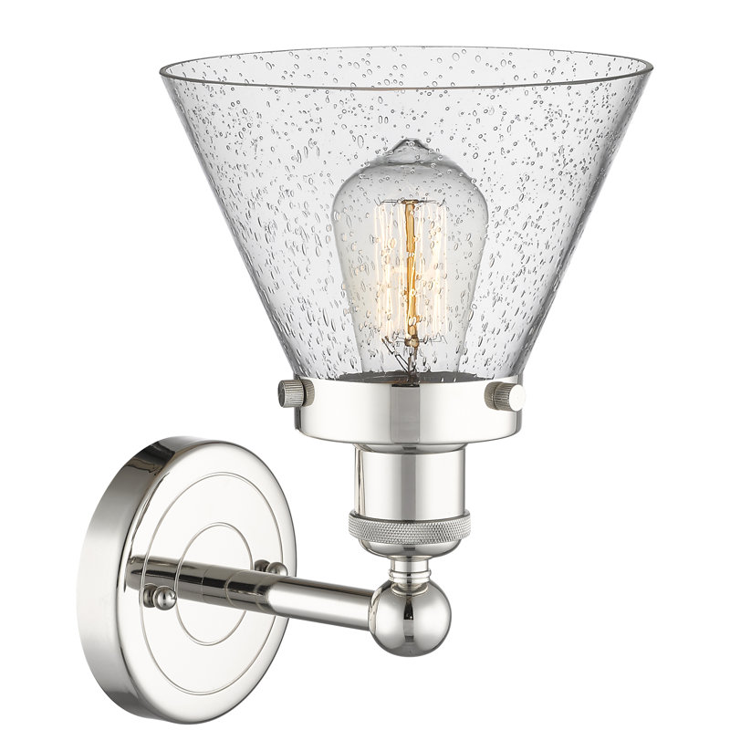 Chesterhill Armed Sconce, Seedy, Polished Nickel