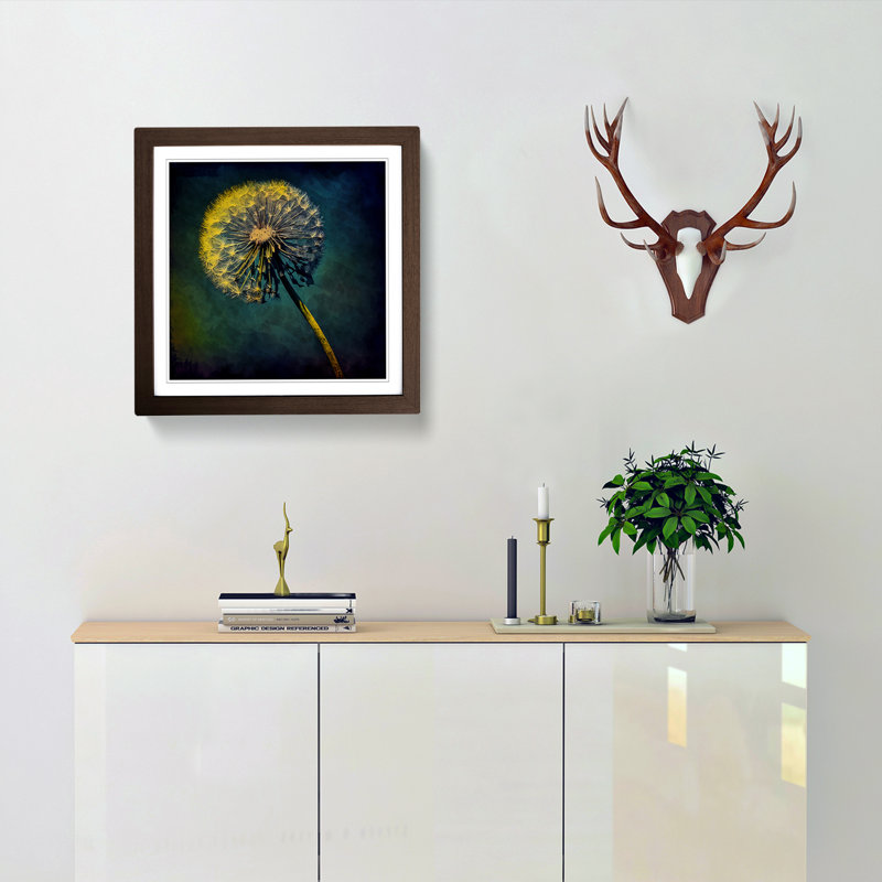 Dandelion Post-Impressionism - Framed Print, Walnut