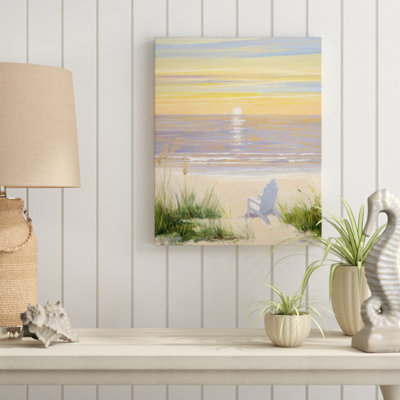 «Beach at Sunset II», reproduction sur toile tendue