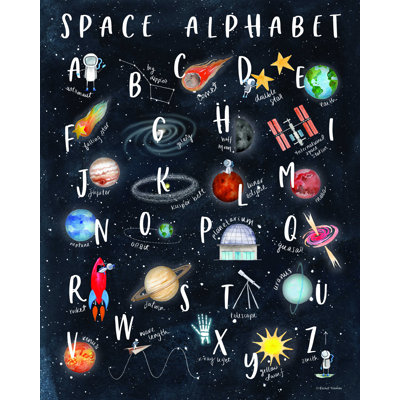 Space Alphabet - impression sur toile tendue