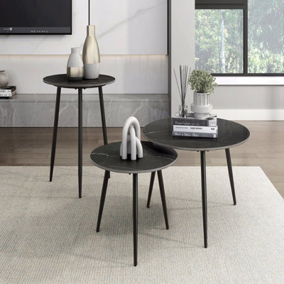 Ensemble de tables d'appoint et de table d'appoint 3 pièces Modern Modern