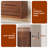  47.3" W 6 Drawer Mid-Century Modern, Wooden Double Dresser with Curved Profile and Fluted Design-1590609126
