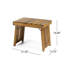 Table d'appoint pliable en bois - Design à lattes, l 21,99 po x P 14,11 po 15,84 po, faite de plateau pour un look moderne, 15,84 po-121116720