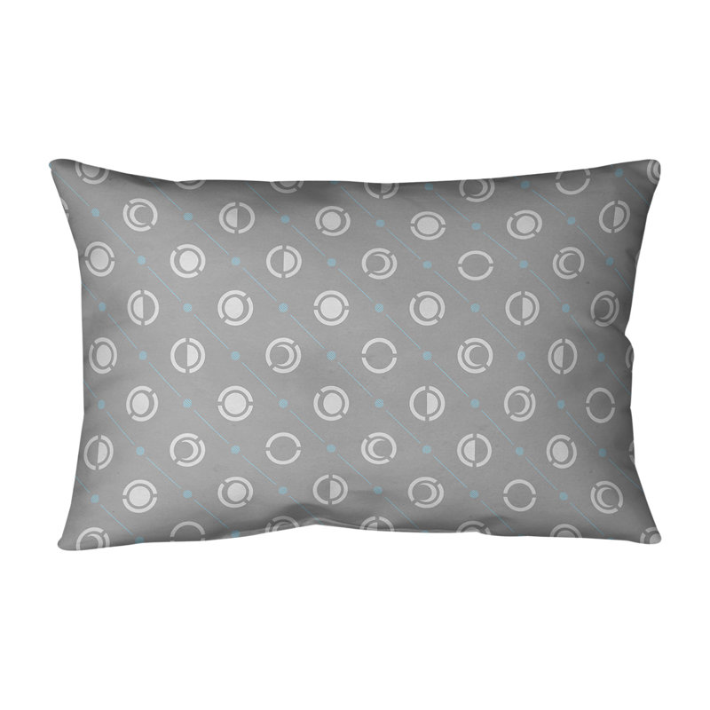 Coussin lombaire Moon phases, H 14 po x l 20 po, Accent bleu sarcelle, Duvet/plume