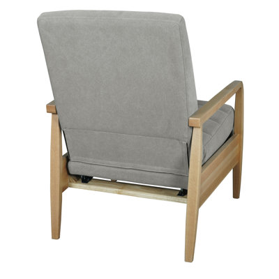 Modern Upholstered Solid Wood Recliner