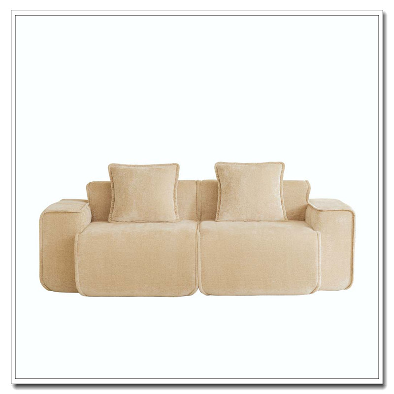 Canapé modulaire à 2 places avec canapé modulaire et siège profond Cloud, Chameau clair