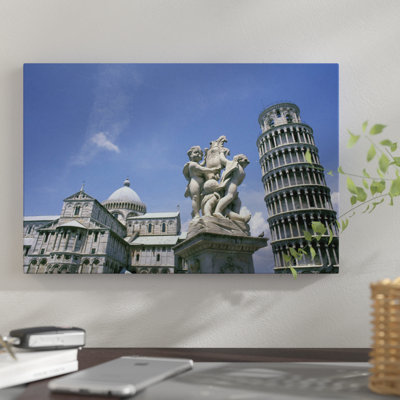 Piazza del Duomo (Place de la cathédrale), Pise, Toscane, Italie par Bill Bachmann - Estampe numérique sur toile tendue avec châssis