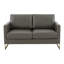 Fauteuil d'appoint rembourré en cuir avec cadre doré Bellago-1942807135