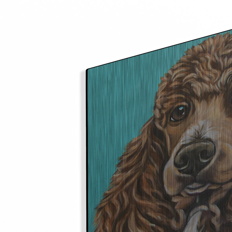 "Caniche brun" par Carolee Vitaletti, H 12 po x l 12 po