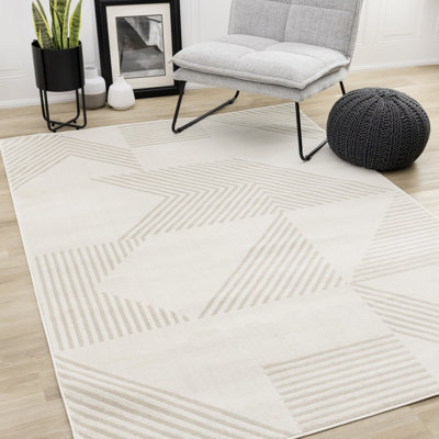 Tapis à motif géométrique uni Veran