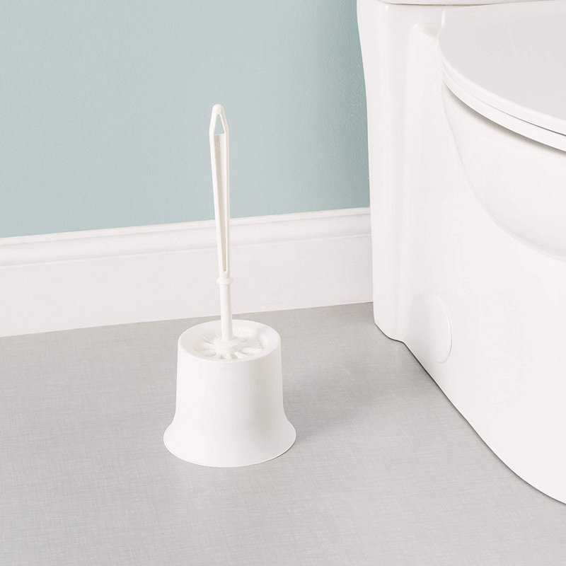 Porte-brosse de toilette 15,25 po Afacha, Blanc