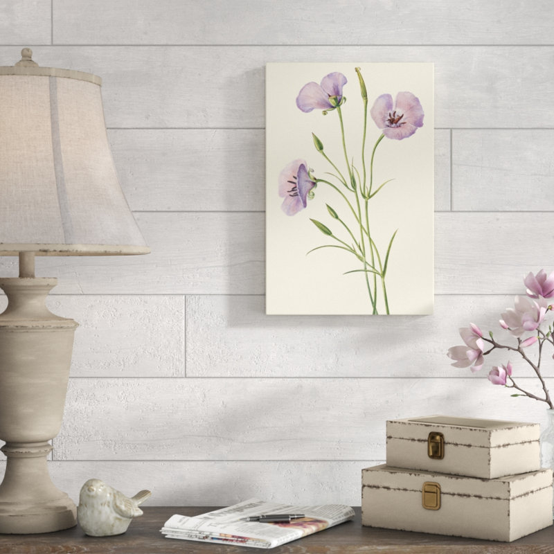 Delicate Wildflowers VI - Painting on Canvas, 46cm H x 30cm W, Wrapped Canvas