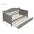 Twin Wooden Marjorie with Trundle Bed-1346551839