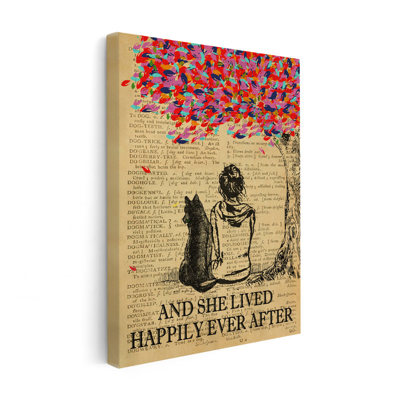 She Lived Happily Ever After, 16"H x 20"W, Canvas, Unframed