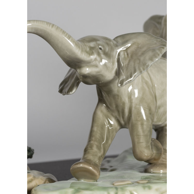 We Follow in Your Steps Elephants Figurine