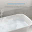 Baignoire de trempage autoportante en acrylique blanc avec trop-plein et drain escamotable blanc 60 po x 29,53 po Aveline-124302702