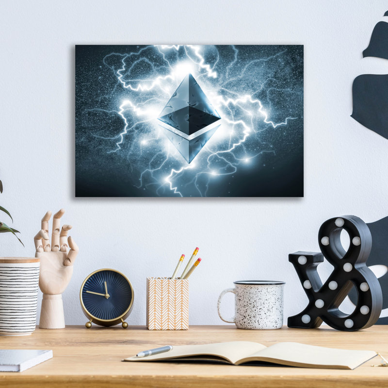 "Crypto Eclipse Ethereum Eth" par Valentyn Artemenko, H 12 po x l 16 po x P 0,13 po