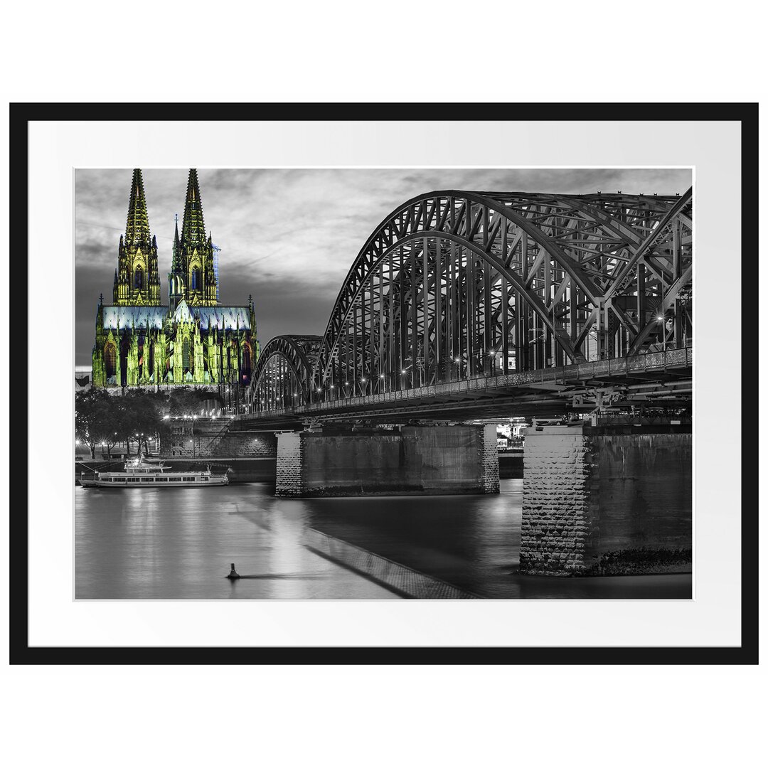 Gerahmter Fotodruck Beautiful Hohenzollern Bridge