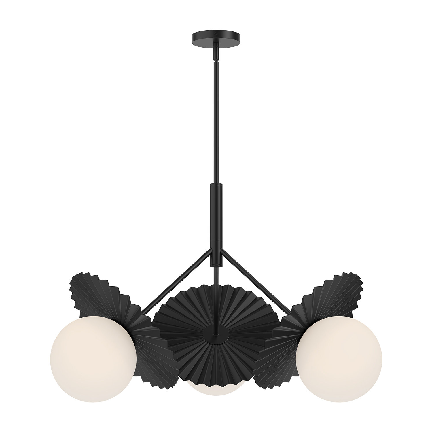 Laki 3 - Light Chandelier, Matte Black, 20.88" H x 33.63" W x 33.63" D