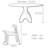Round gray sintered stone dining table