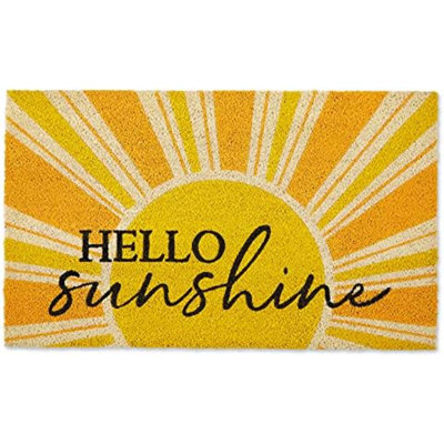 Tapis décoratif décoratif, 17 x 29, jaune bonjour soleil