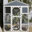 Waterproof Grey Wooden For Pets With 2 Resting Houses, 3 Platforms, Long-lasting Luxury Cat House Use